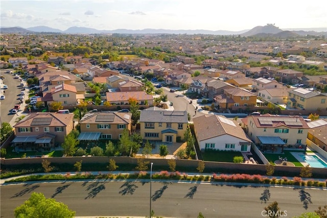 bird's eye view featuring a mountain view