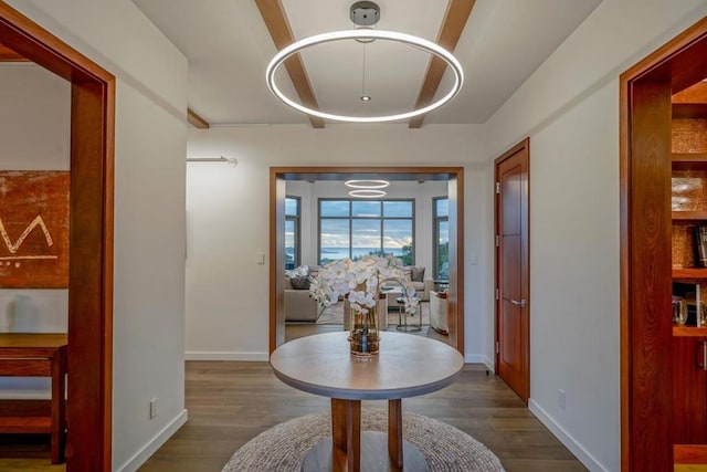 corridor featuring hardwood / wood-style flooring