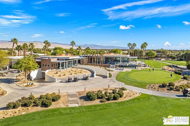 exterior space with a mountain view