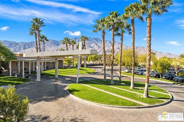 view of home's community featuring a mountain view