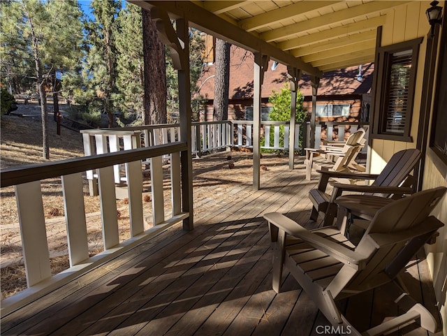 view of wooden terrace