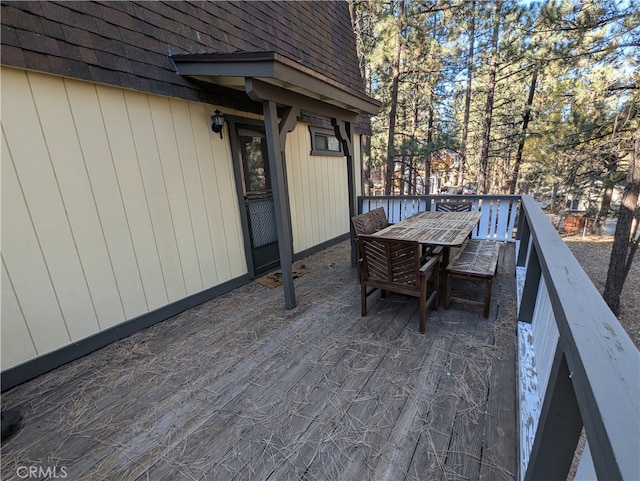 view of wooden terrace