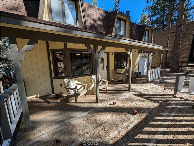 view of patio with a porch