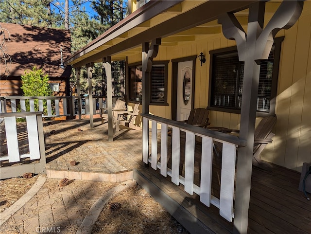 view of patio / terrace with a porch