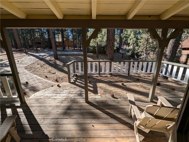 view of wooden terrace