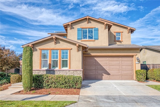 view of property with a garage