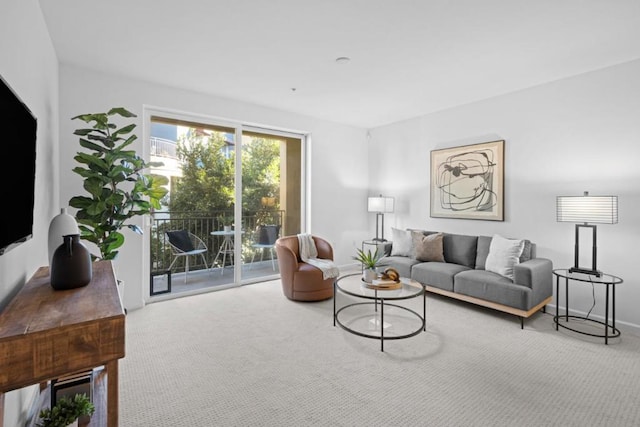 view of carpeted living room