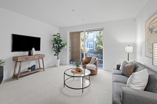 view of carpeted living room