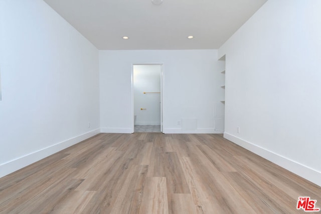 empty room featuring light wood-type flooring