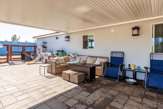 view of patio with outdoor lounge area