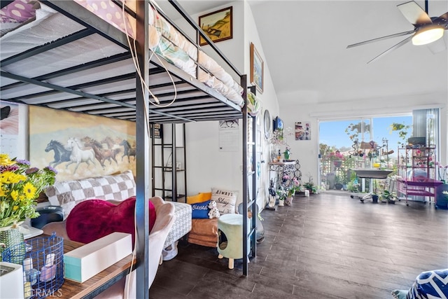 bedroom featuring dark hardwood / wood-style flooring