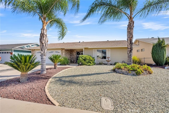 26725 Farrell St, Menifee, CA 92586 - ranch-style house with an attached garage, driveway, and fence