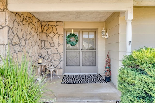 26725 Farrell St, Menifee, CA 92586 - doorway to property with covered porch