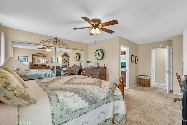 26725 Farrell St, Menifee, CA 92586 - carpeted bedroom featuring ceiling fan and baseboards