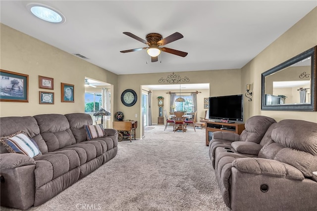 26725 Farrell St, Menifee, CA 92586 - living room with a ceiling fan and carpet