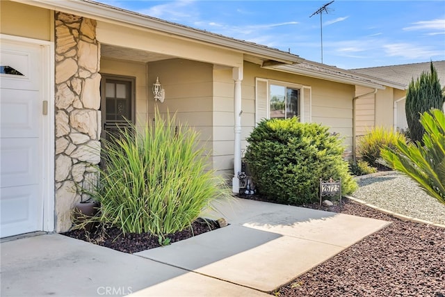 26725 Farrell St, Menifee, CA 92586 - view of exterior entry featuring stone siding