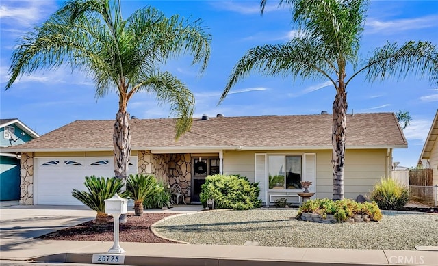 ranch-style house with a garage