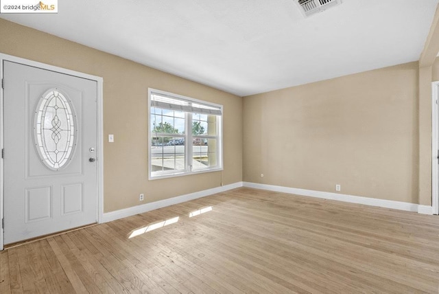 foyer featuring light hardwood / wood-style floors