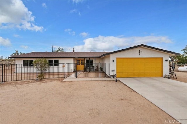 ranch-style house with a garage