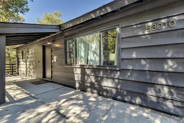 view of home's exterior featuring a patio