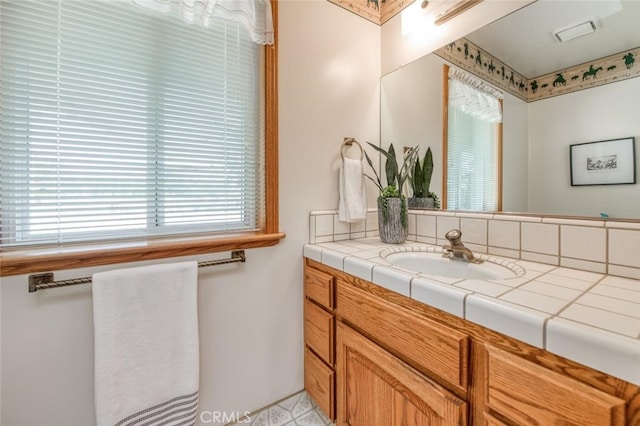 bathroom featuring vanity