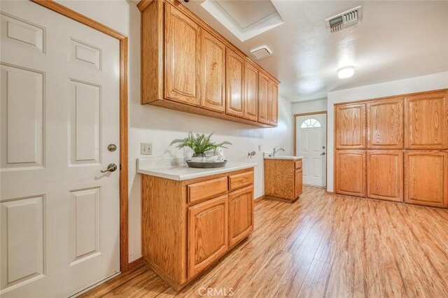 18486 Tollhouse Rd, Clovis, CA 93619 - washroom featuring light wood-type flooring and baseboards