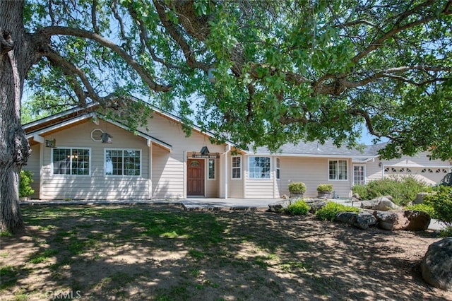 view of single story home