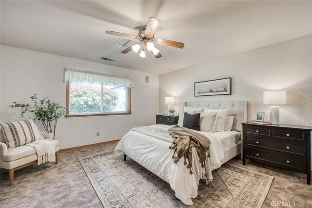 18486 Tollhouse Rd, Clovis, CA 93619 - bedroom featuring light colored carpet, a ceiling fan, and baseboards