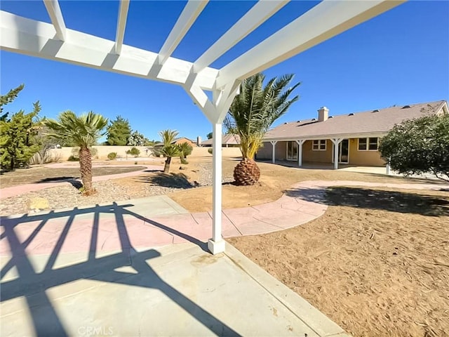 view of patio / terrace with a pergola