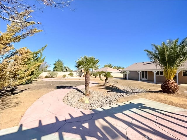 view of yard with a patio