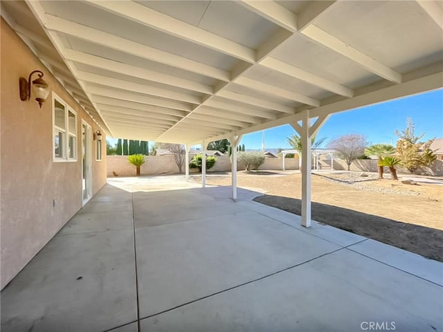 view of patio / terrace with fence