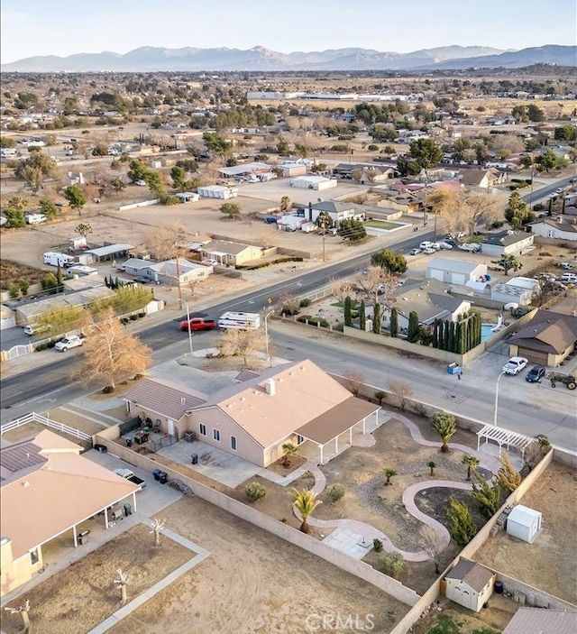 aerial view featuring a mountain view