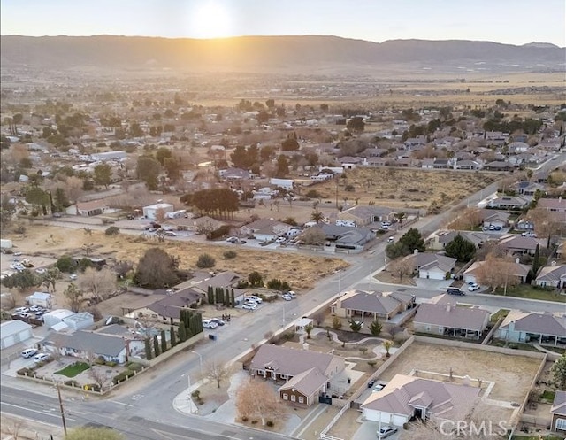 bird's eye view with a mountain view and a residential view