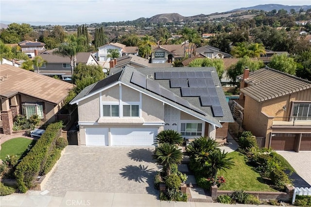 aerial view featuring a mountain view