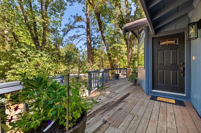 view of wooden deck