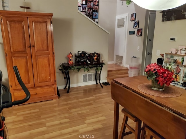 interior space featuring light hardwood / wood-style flooring