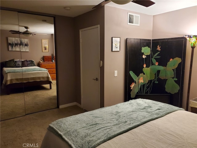 bedroom with ceiling fan