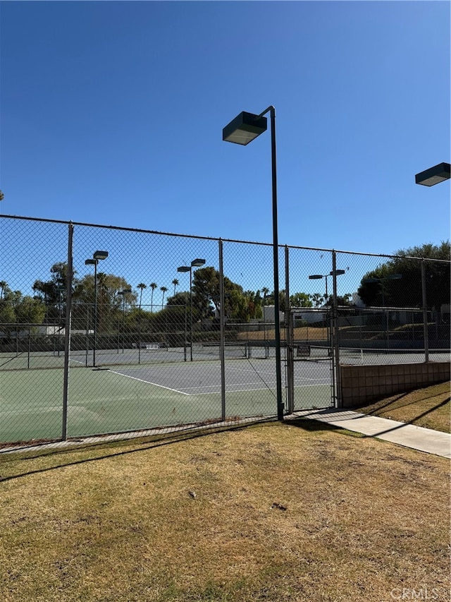 view of tennis court