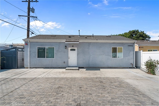 single story home with a patio area