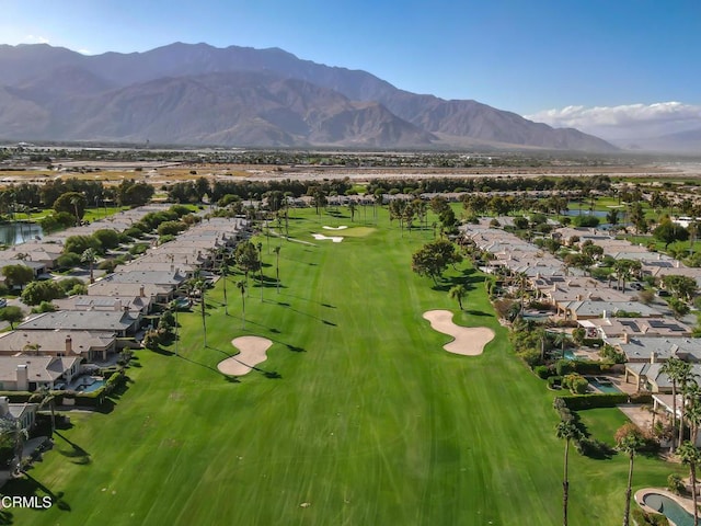 aerial view featuring a mountain view