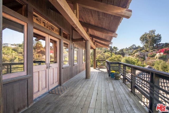 view of wooden terrace