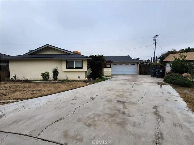 ranch-style house with a garage