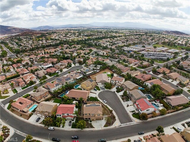 aerial view featuring a mountain view