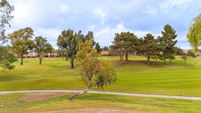 view of community featuring a lawn