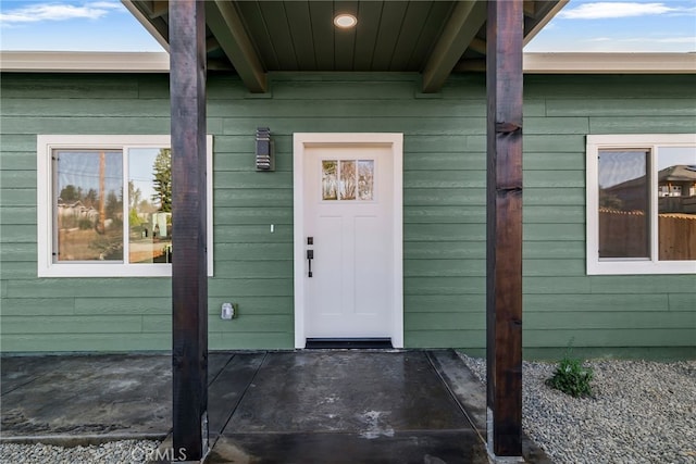 view of doorway to property