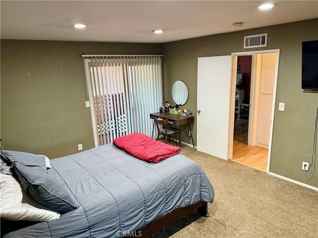 view of carpeted bedroom