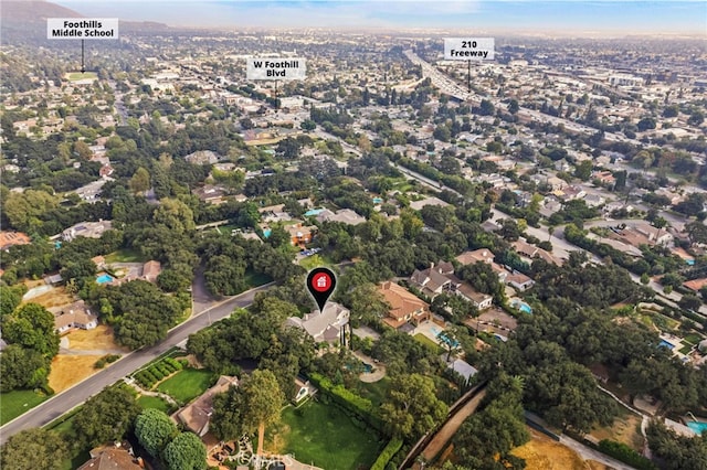 birds eye view of property