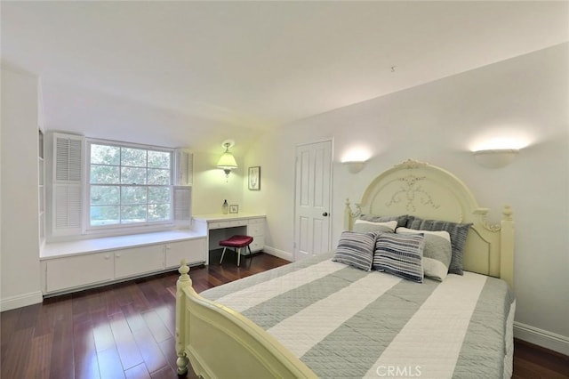 bedroom featuring dark hardwood / wood-style floors