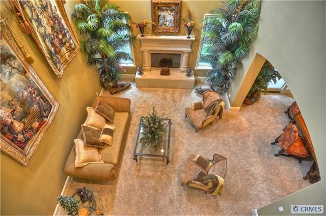 view of carpeted living room