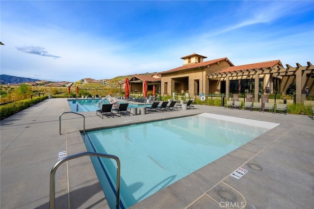 24185 Sprout Dr, Corona, CA 92883 - pool featuring a pergola and a patio area